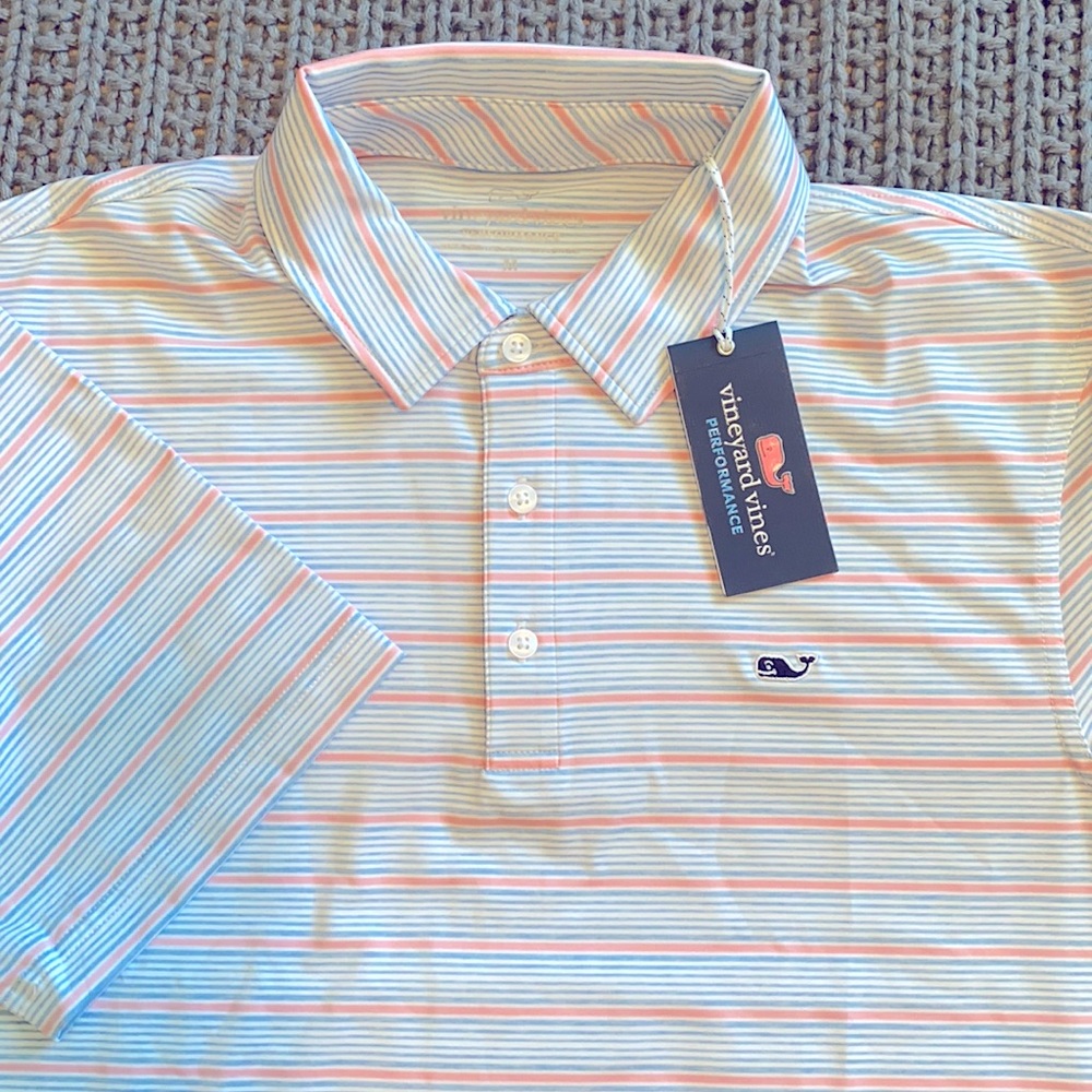 Vineyard Vines Lakeworth Stripe Sankaty Polo.